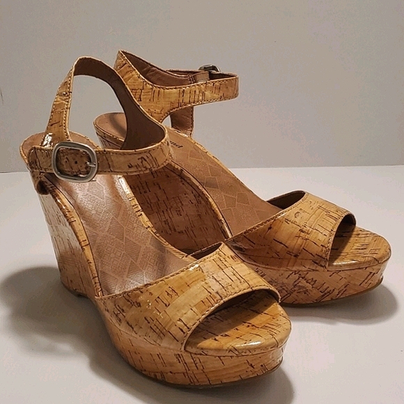 Lucky Brand Slingback Ankle Strap Wedges - Picture 1 of 12